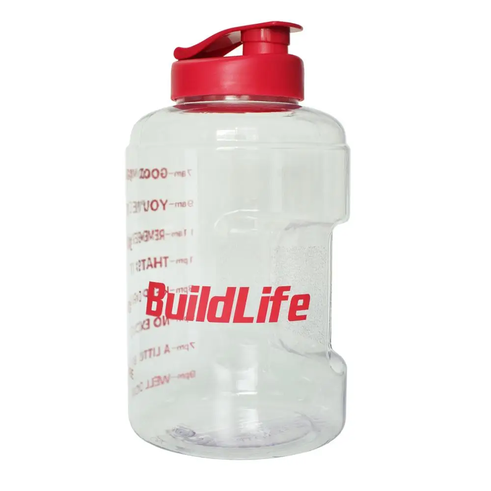 Pink Word Buildlife 3.8L с широким горлышком 1 галлон бутылка для питьевой воды BPA бесплатно обучение большой емкости чайник для наружного кемпинга чайник кружка - Цвет: Pink Word