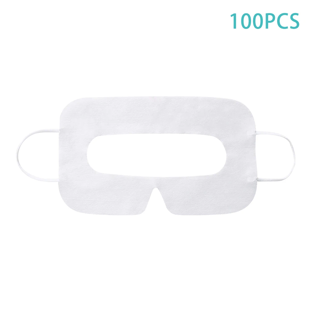 

100pcs Soft Disposable VR Eye Cover Non-woven Fabric Convenient Breathable Easy Use Lightweight Sweat-absorbent Fit For Rift