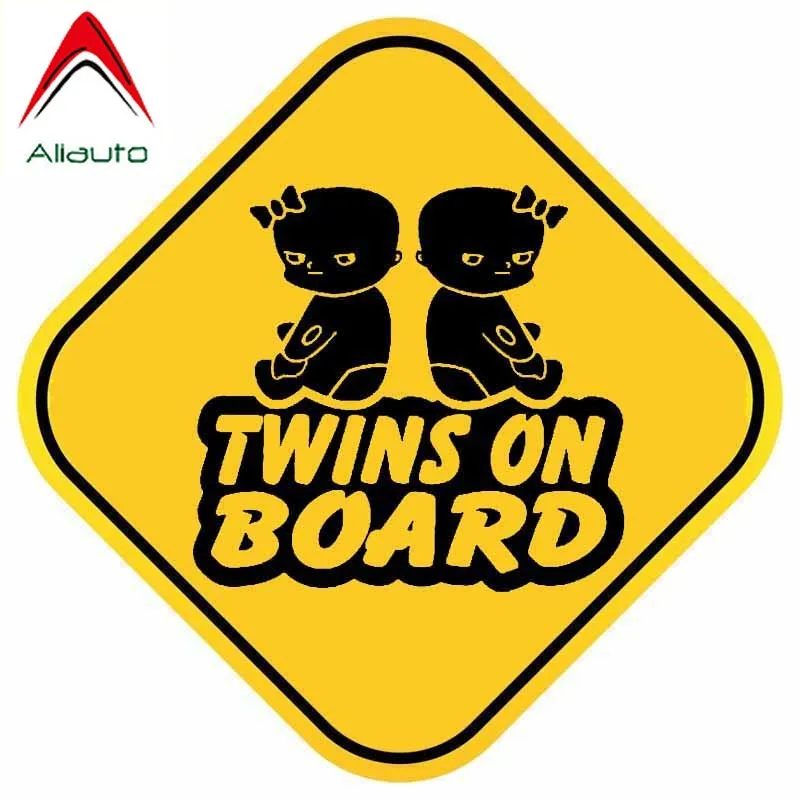 Aliauto Предупреждение ющий автомобильный стикер Близнецы на доске украшение ПВХ