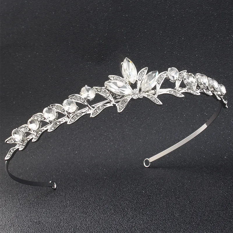 Efily свадебные тиары и короны роскошные украшения Стразы с кристаллами повязки на