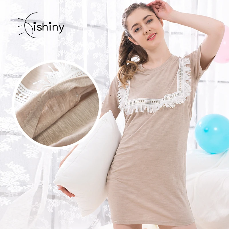Hishiny; сезон лето; одежда для кормящих мам; цветочный короткий рукав кормящих футболка Топы, платья, одежда для беременных для Для женщин