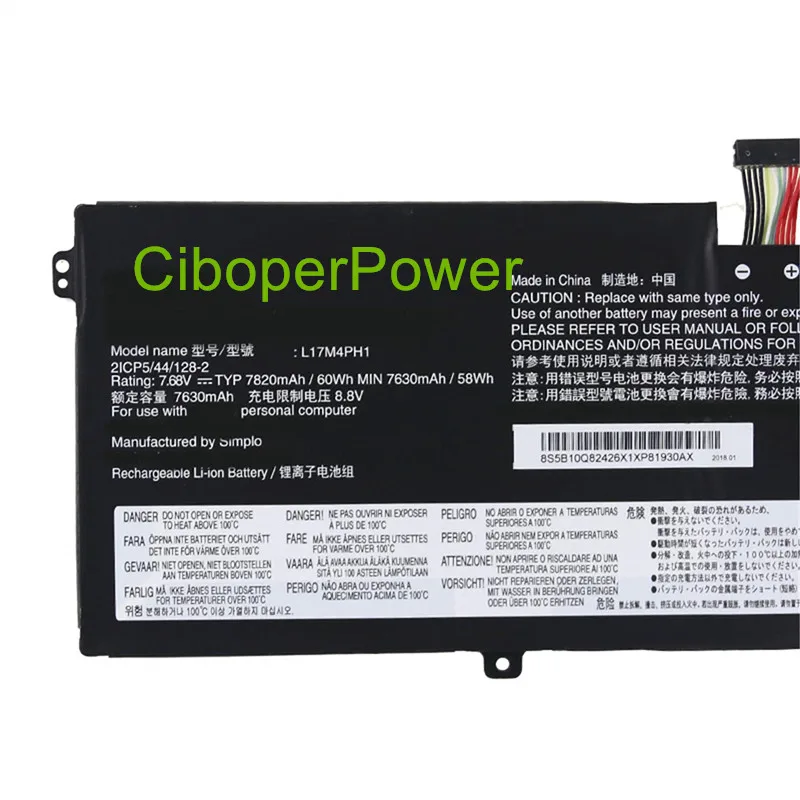 Оригинальный качественный Аккумулятор для ноутбука L17C4PH1 L17M4PH1 Pro-13IKB C930 C930-13IKB 81C4