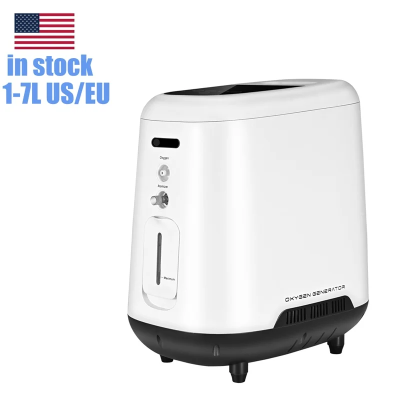 

AUPORO 1-7L/min Portable Oxygen Making Machine Household Oxygen Concentrator Low Noise Air Purifier US/EU Plug
