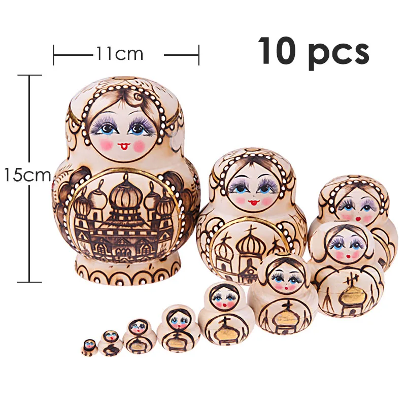 27 стилей, деревянные Matryoshka для мальчиков и девочек, куклы, игрушки, русские Матрешки, лучшие пожелания, подарок на Рождество и год, ручная работа - Цвет: 02