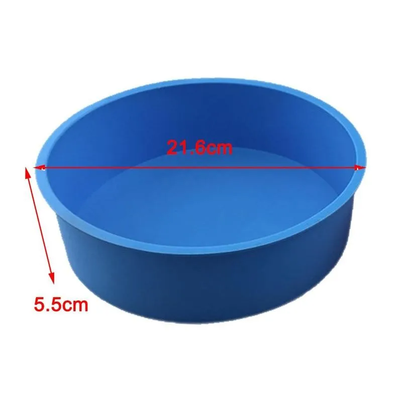

9 Inch Silicone Round Cake Pan Tins Non-stick Bakeware Mold Random Utensils Surprise 3 Baking Mould Tray Cake Color Kitchen K7K1