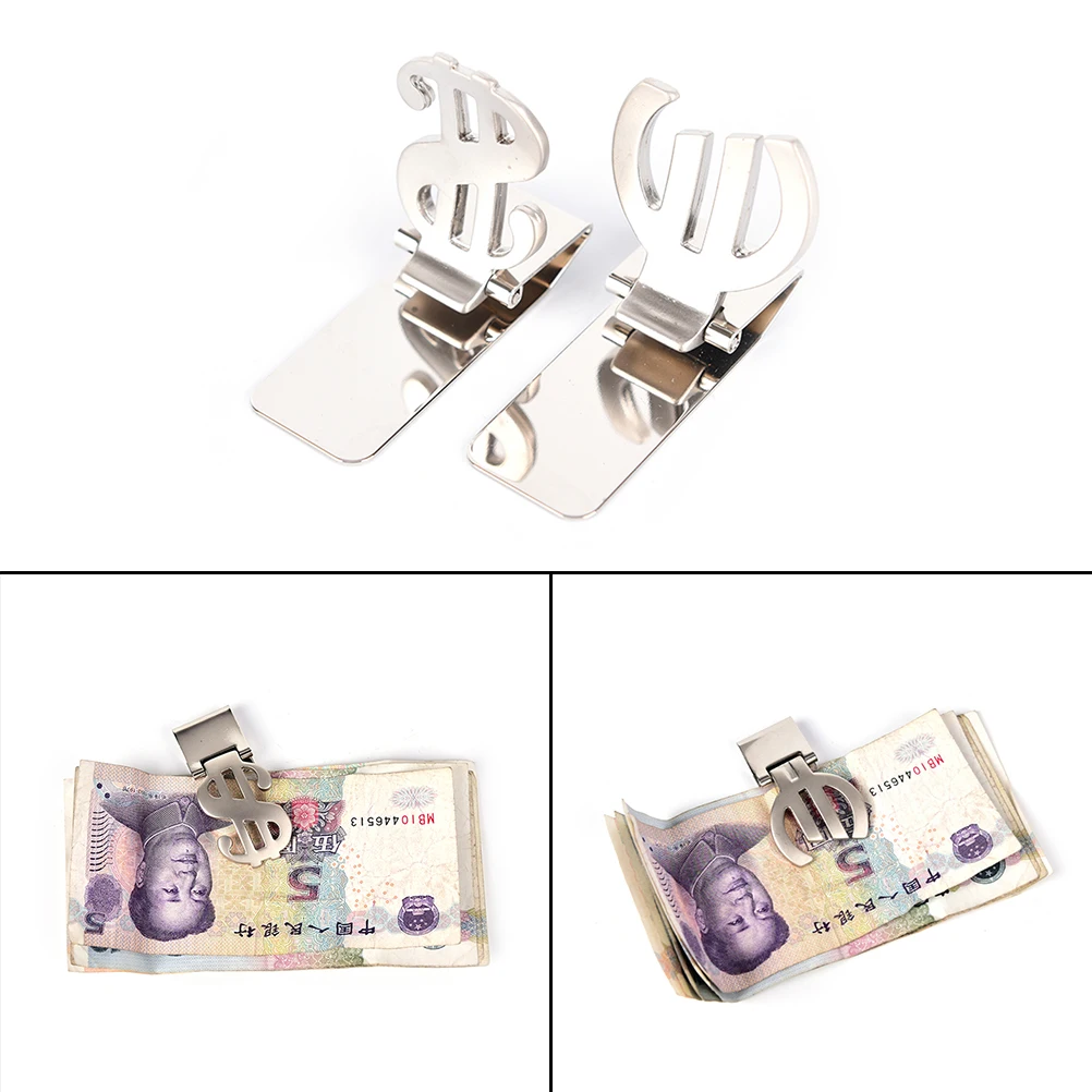 1 шт. металлический зажим для денег из нержавеющей стали папка в полоску с принтом