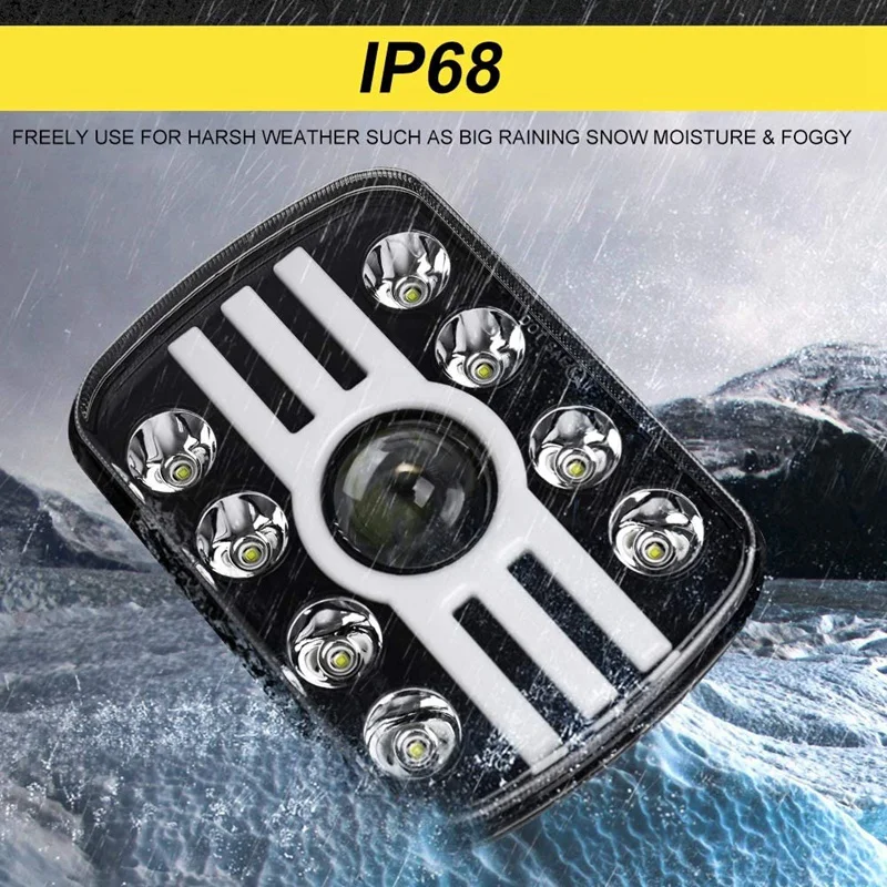 

4Pcs 240W 5X7inch 7X6inch LED Headlight Hi-Lo Beam Halo DRL for Jeep Cherokee XJ YJ