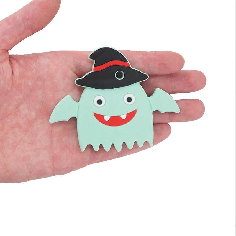 Ченкай 10 штук безопасные для детского питания силиконовые прорезыватели в виде призрака на Хэллоуин.