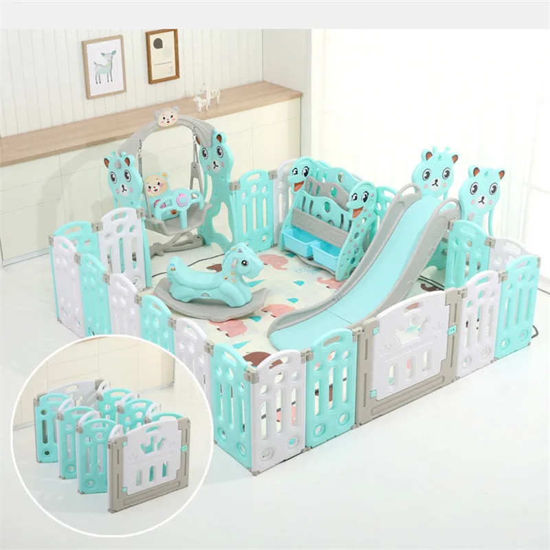 Детская игровая приставка складной защитный забор с ползающим ковриком для дома
