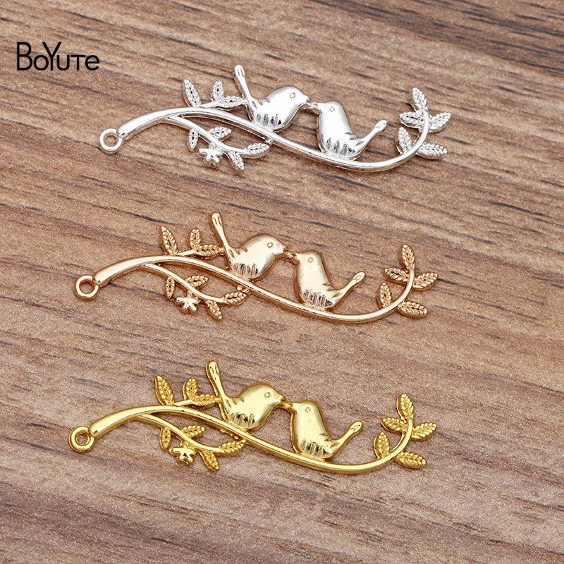 

BoYuTe (50 Pieces/Lot) 44*14MM Metal Alloy Bird Branch Pendant Charms DIY Hand Made Jewelry Accessories