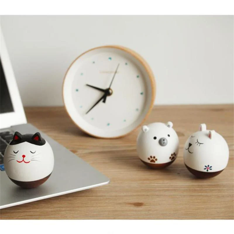 Древесный стакан с животными для украшения дома или гостиной|Статуэтки и