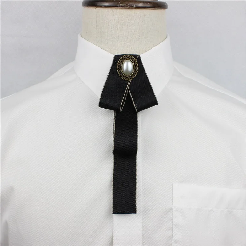 

Handmade Bow Tie Men's Unisex Gifts Korean Casual Business School Uniform Accessories Trendy Ribbon Crystal Bowtie Wholesale