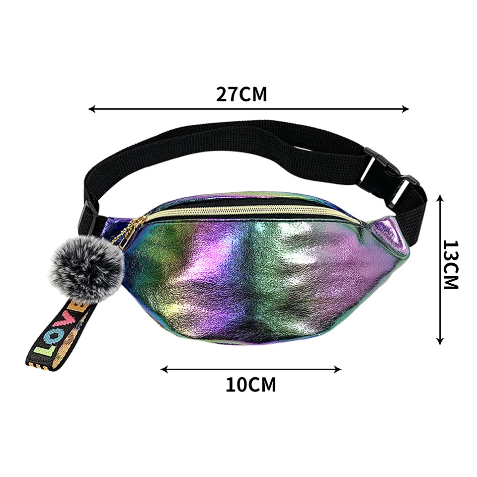 2021 поясные сумки модные на ремне для девочек детские с блестками и крутым принтом
