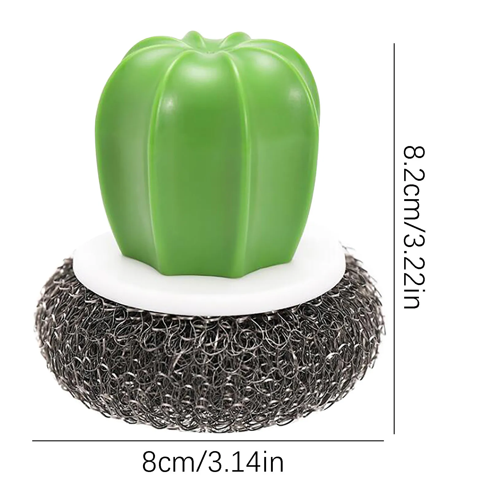 

Cactus Handle Stainless Steel Wire Ball Kitchen Bowl Cleaning Tool Dropshipping