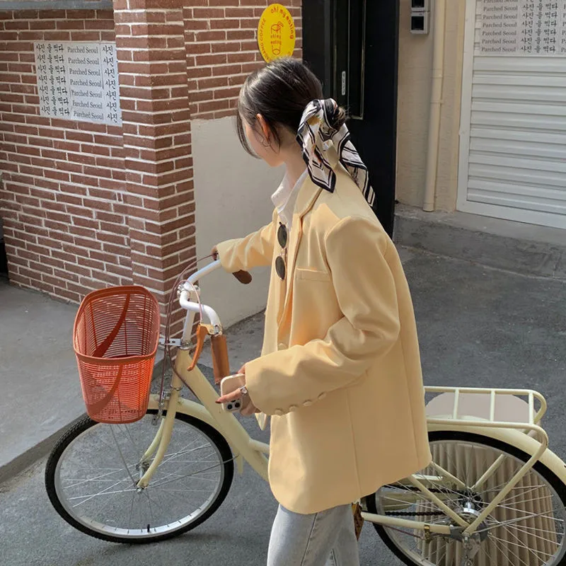 Suit Jackets Spring Autumn Blazers Suits Women's Clothing 2023 New Korean Loose Thin Casual Blazers Coats Girls Outerwear AC15