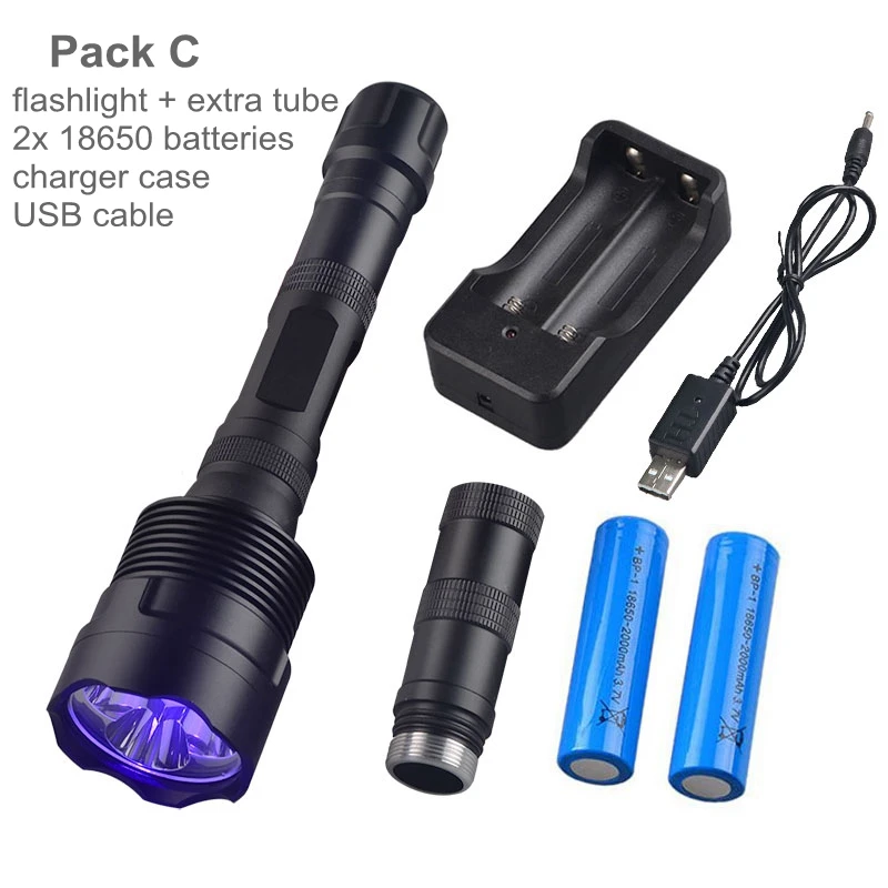 TMWT 3LED 10 W сильный УФ черный свет Torch Light 18650 ультрафиолетовый фонарик Фонари с USB Зарядное устройство