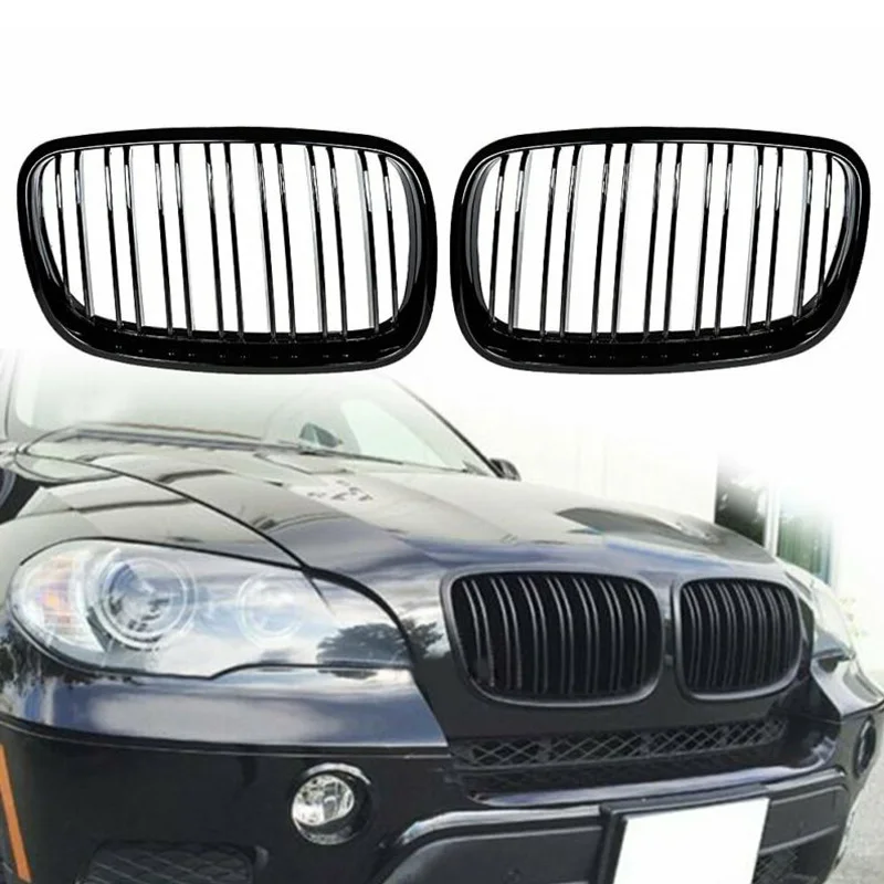 Передние решетки из АБС пластика для BMW X5 E70 X6 E71 2008 2013 2 шт./компл.|Гоночные решетки|