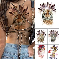 tribe temporary tattoos stickers impermeables cheapest items free shipping animal tiger fake sleeve art legs men tattoo sticker