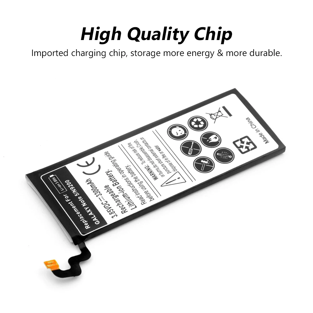 EB BN920ABE литиевой батареи для Samsung GALAXY Note 5 N9200 N920t N920c Note5 SM N9208 Noble 3300mAh|Перезаряжаемые