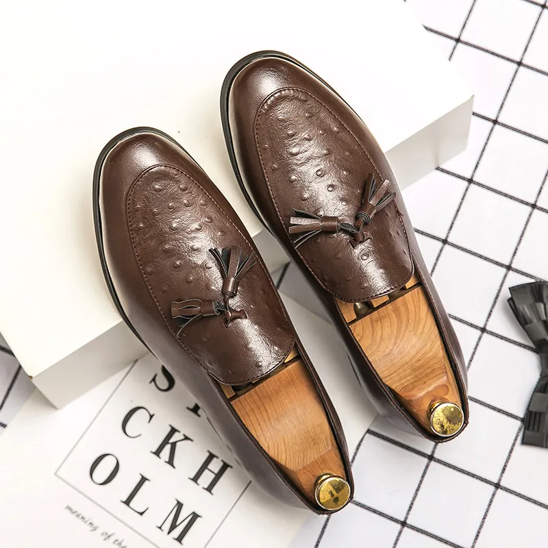 

Роскошные брендовые официальные туфли, дизайнерские мужские кожаные туфли-оксфорды с бахромой, трендовые Летние мокасины в британском сти...