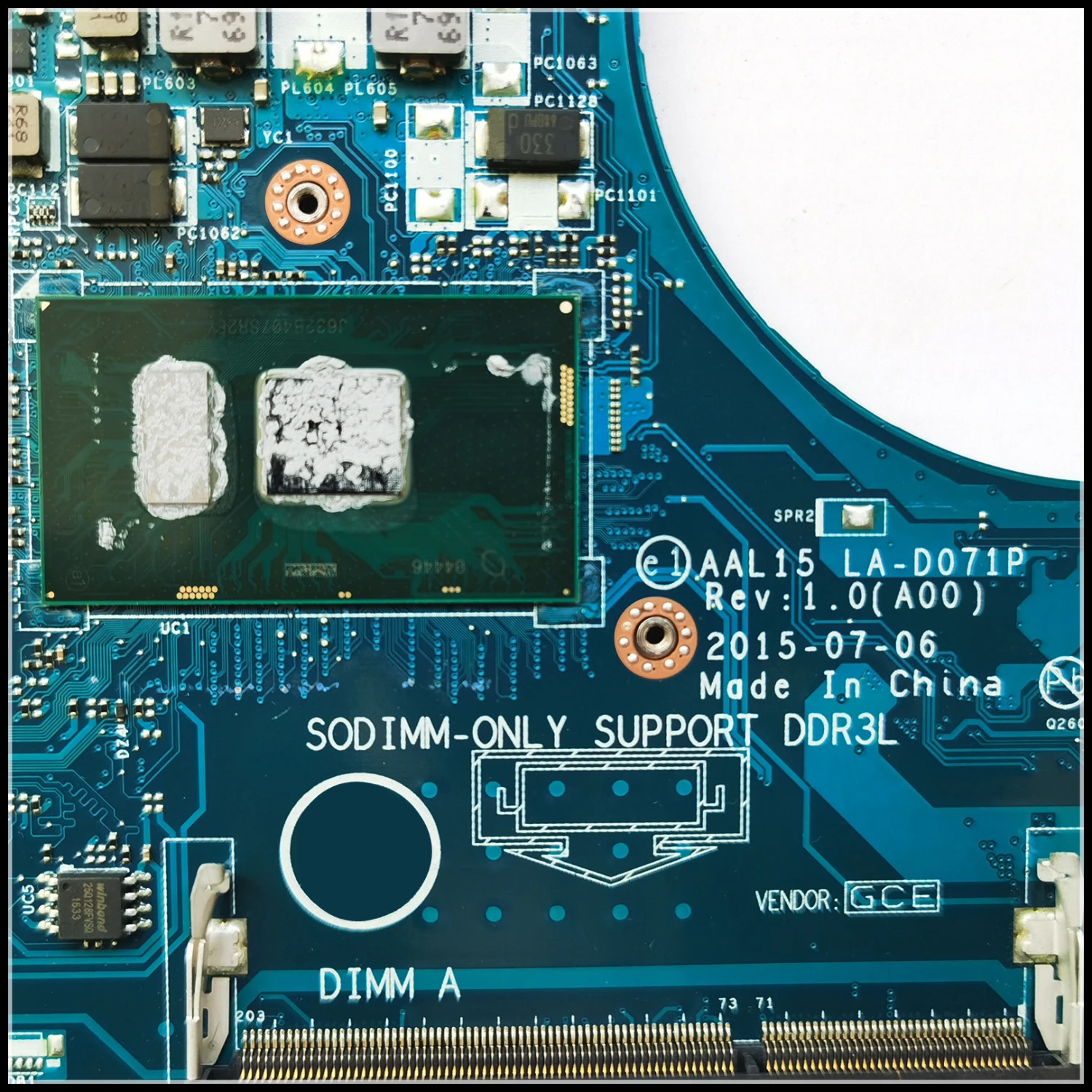 Высокое качество CN-0FV59D для Dell Inspiron 5559 материнская плата ноутбука AAL15 LA-D071P SR2EY I5-6200U