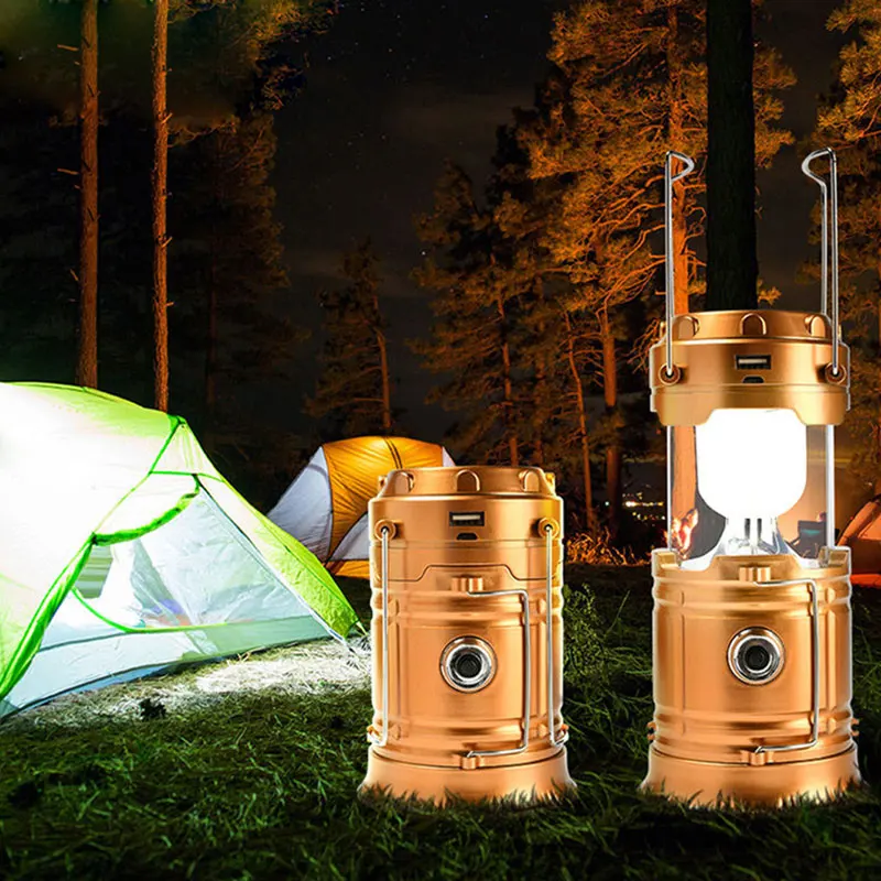 Фонарик светодиодный для кемпинга уличный складной аварийный светильник со