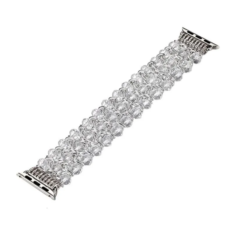 FOHUAS Highquality Natural Gray agate band for Apple watch Replacement wrist women's fashion Wrist Strap With Adapters 38MM 42MM