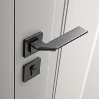 goo ki square space folding bedroom door handle with lock minimalist interior door handle lock cylinder security mute door lock