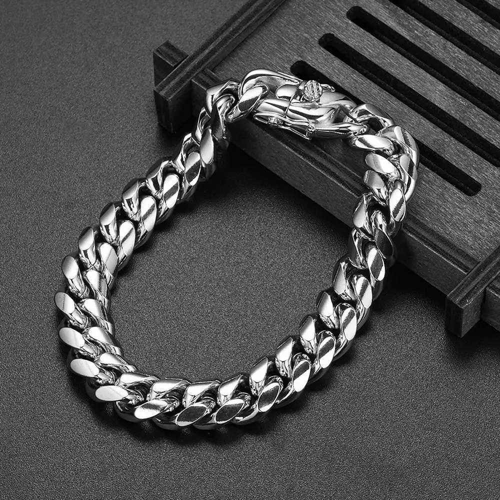 

New Arrive 12mm Stainless Steel Silver Color Miami Cuban Link Chain Mens Womens Necklace Or Bracelet Gift 7-40" Unsex's Jewelry