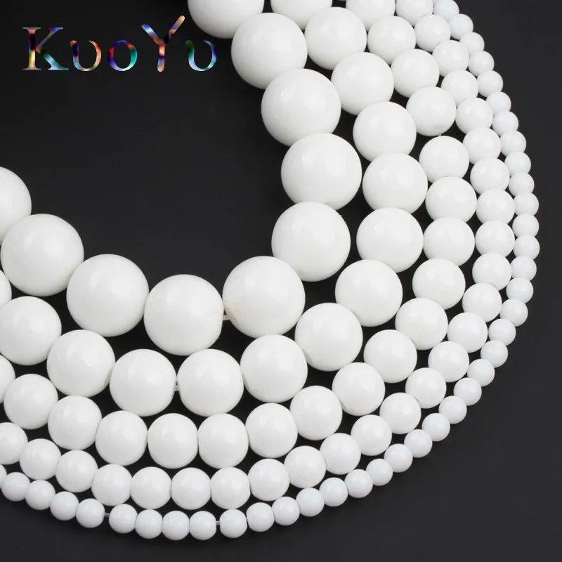 Натуральный белый камень тридакна Круглый свободный разделитель Beads15." выбрать размер 4,6, 8,10, 12 мм для самостоятельного изготовления ювелирных изделий браслет ожерелье