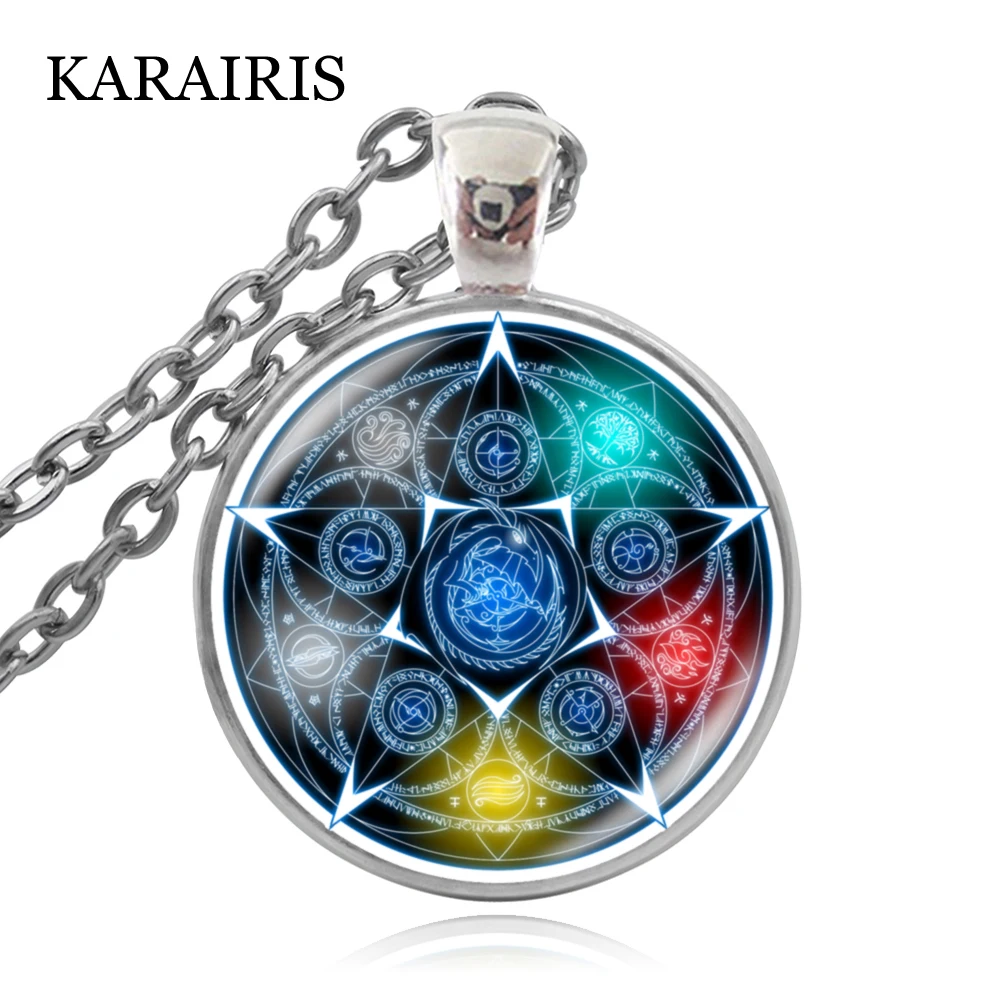 KARAIRIS Triple Moon Goddess Wicca Pentagram Necklace Magic Amulet Talisman Women Tibetan Jewelry Gift For Family | Украшения и