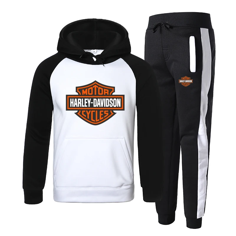 

Men's Hoodie + Pants Jogging Harajuku Leisure Sportswear Men's/Women's Sports Fitness Brand Suit Men's Hoodie + Pants Jogging H