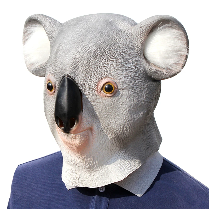 

Latex Animal Party Mask Koala Halloween Masks Party Helmet Cosplay Costume Props