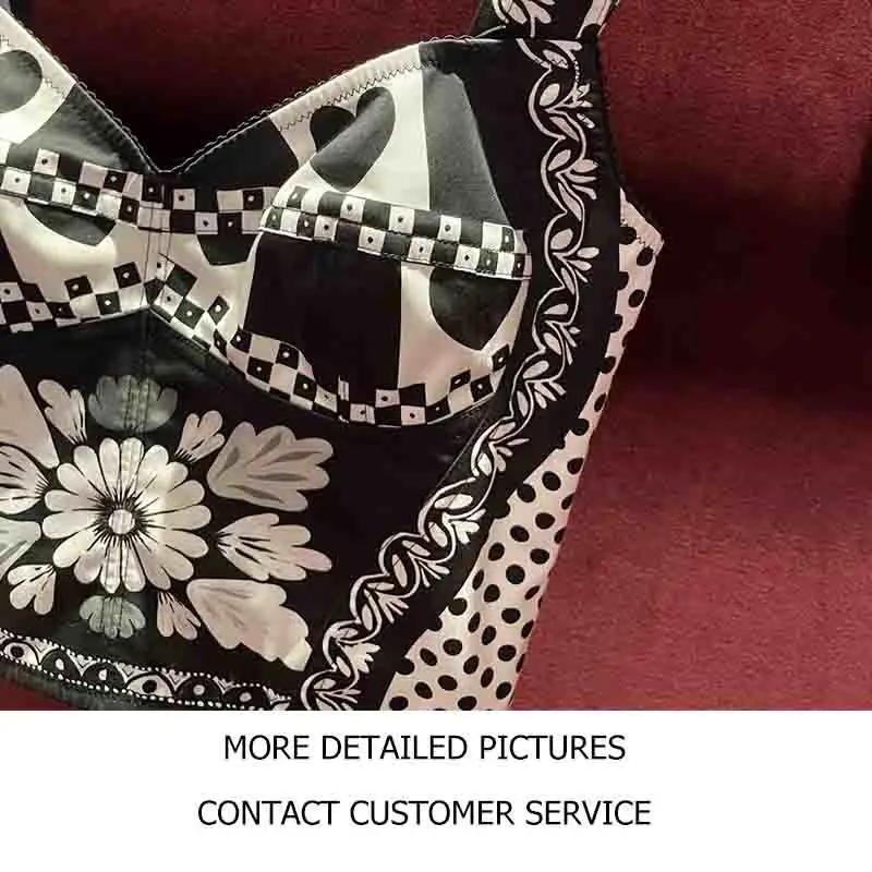 

Cosmicchic 2021 Summer Black White Print Crop Top Women Backless Fishbone Back Zipper Sexy Party Tank-top Streetwear Casual Hot