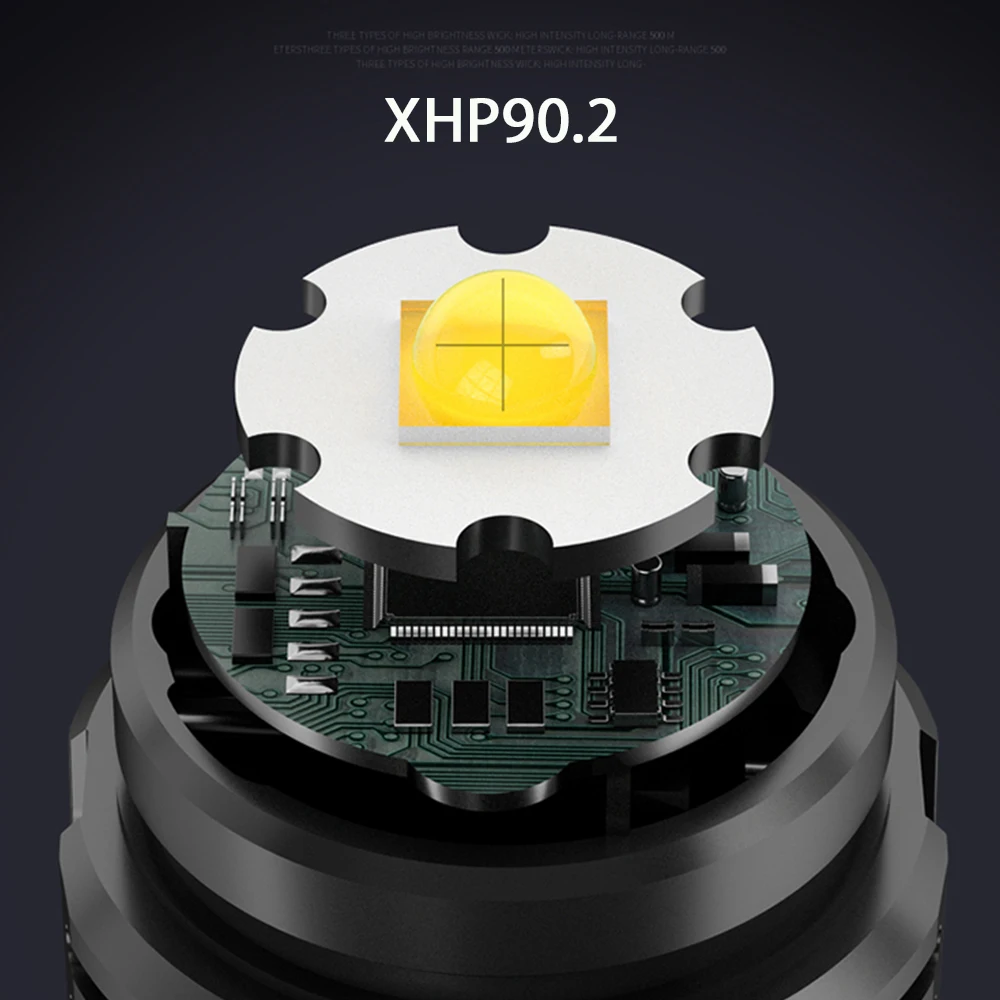 구매 가장 강력한 XHP90.2 LED 손전등 토치 XHP90 전술 미니 군사 손전등 USB 18650 충전식 손 램프 LED LANTERNA