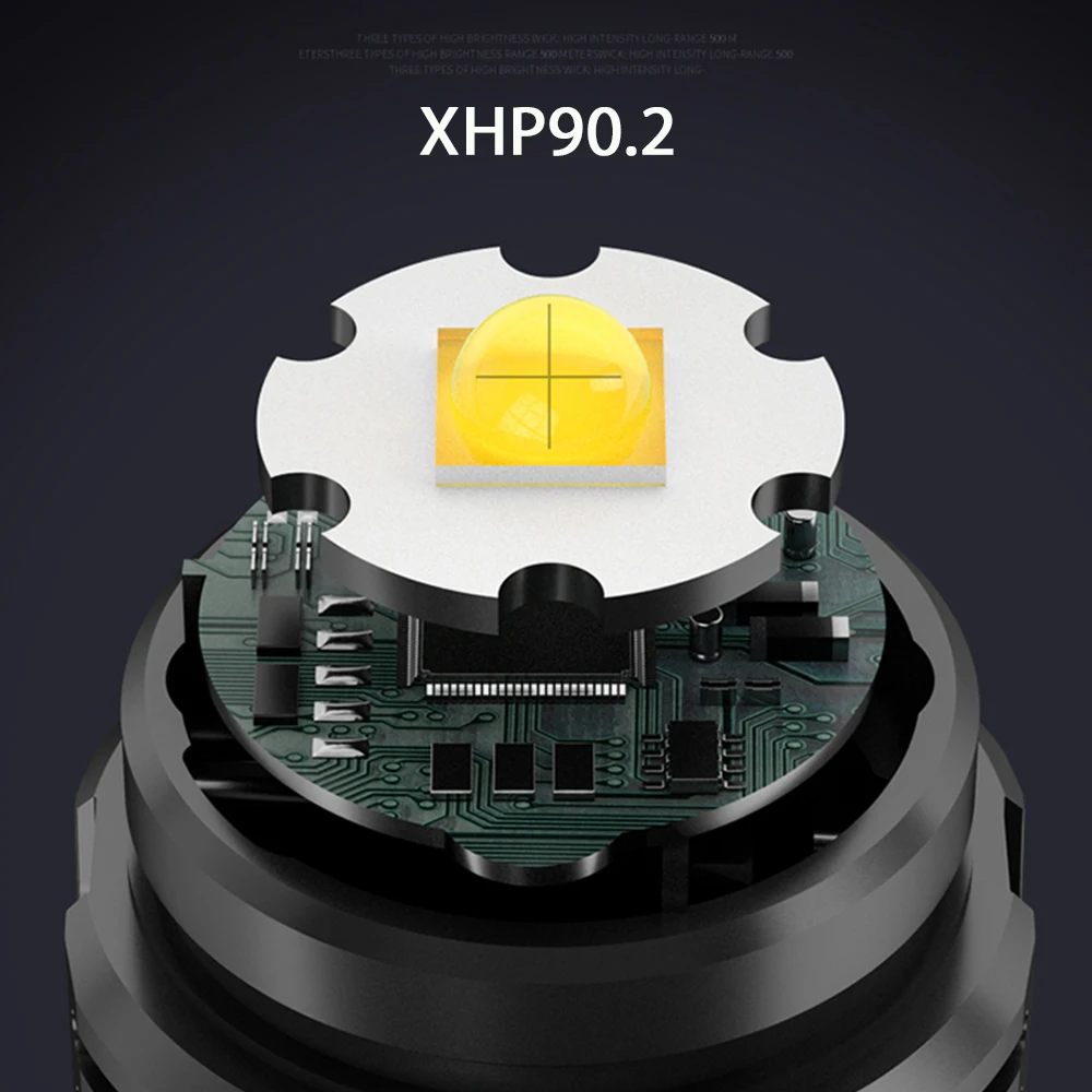 САМЫЙ МОЩНЫЙ XHP90.2 СВЕТОДИОДНЫЙ ФОНАРЬ XHP90 ТАКТИЧЕСКИЙ МИНИ ВОЕННЫЙ ФОНАРИК USB 18650