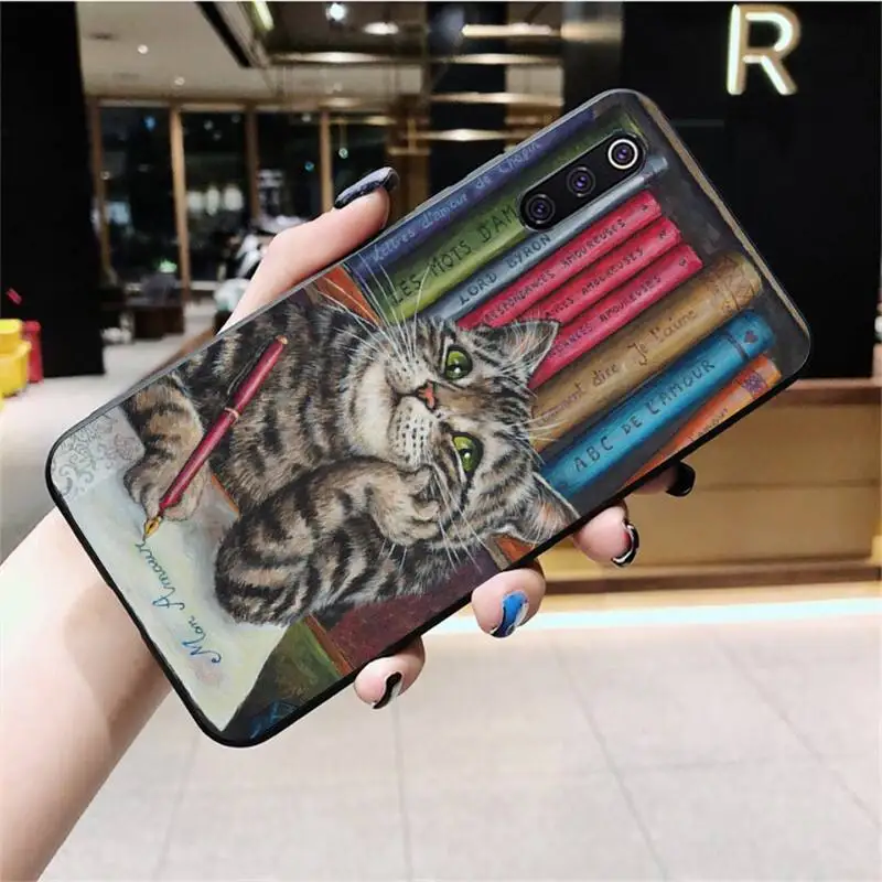 Чехол для телефона HPCHCJHM кошки и библиотека Дерево чехол Xiaomi Mi10 10Pro 10 lite Mi9 9SE 8SE