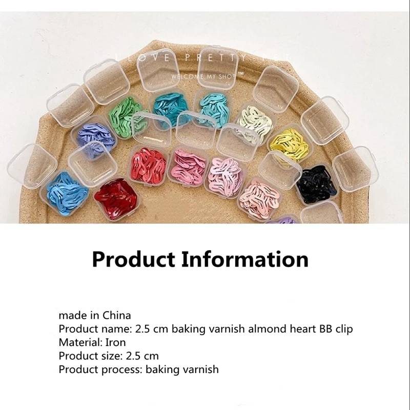 

2.5cm Paint Love BB Clip Color Mini Hairpin Teddy Yorkshire Pet Hairpin Puppy Longhair Cat Accessories Head Flower Clip Bangs