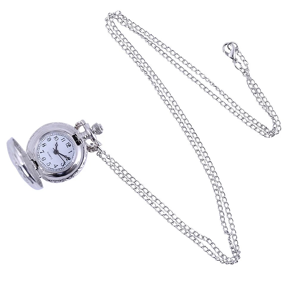 

Vintage Round Dial Quartz Small Pocket Watch Classical Roman Scale Pocket watch man woman kid gift necklace clock Couple old man