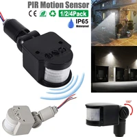 led motion sensor 85 265v pir movement detector automatic infrared wall mount timer ip65 outdoor led motion sensor light switch