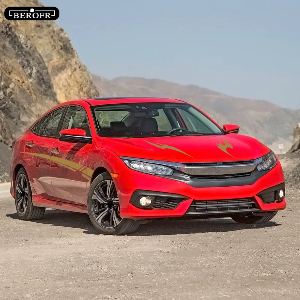 Накладка на капот автомобиля и двери наклейка кузов виниловой пленки наклейки