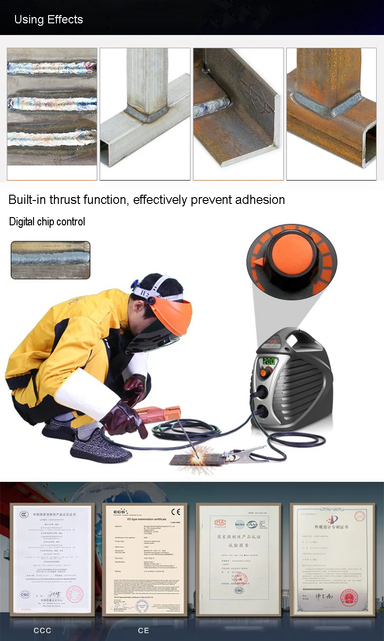 

ZX7-200MINI Mini Handheld MMA Welder IGBT AC 220V Portable Arc Welding Home Welding Cool Fashion Welding