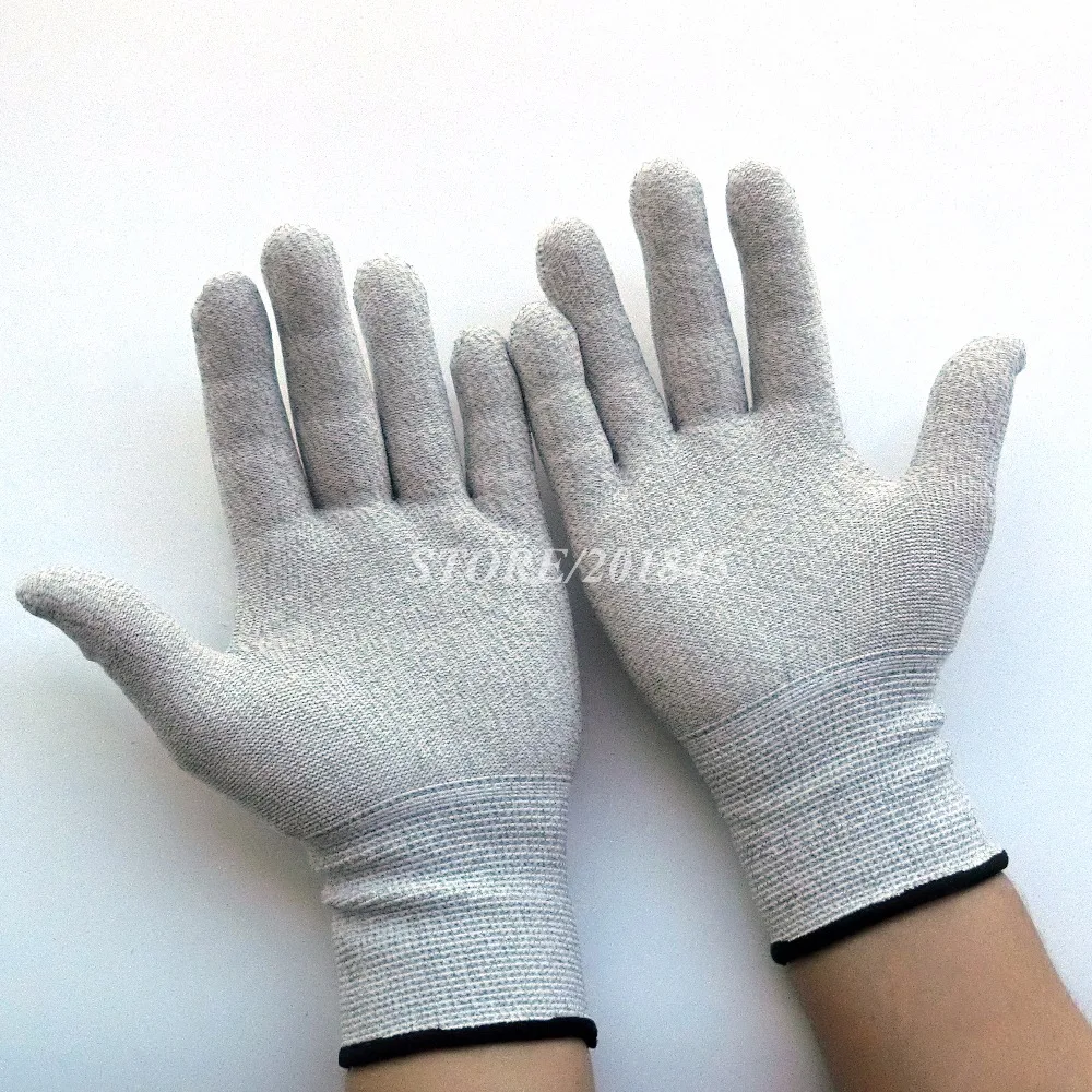 2 пар дышащие электропроводность Электротерапия электрод для массажера перчатки