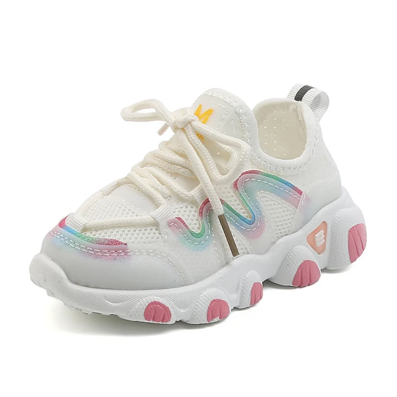 Детские кроссовки летняя дышащая сетчатая обувь карамельные цвета CSH226 | Детская