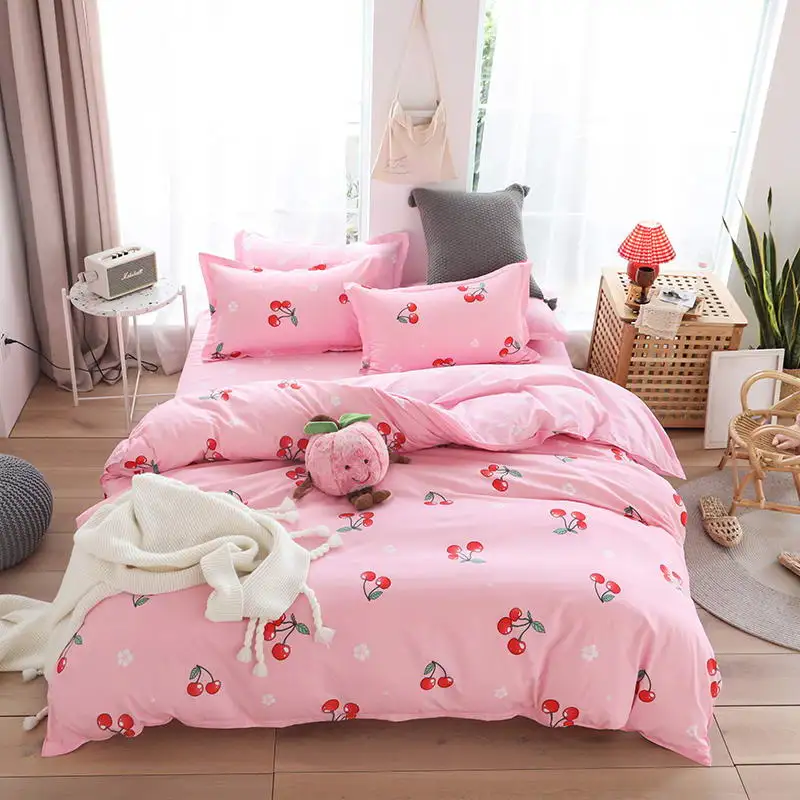 ZE8 Мягкие удобные постельное белье близнец полный queen King Размеры(пододеяльник+ кровать плоский лист+ подушка чехол) AB сбоку - Цвет: ZE8