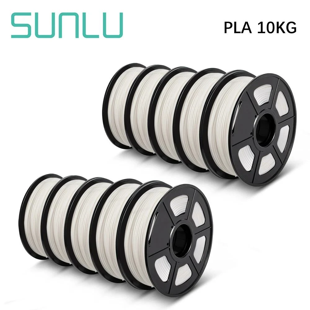 

SUNLU filament 1kg/2.2lbs PLA 10rolls 1.75MM 3D Printer Filament High strength and Strong Rigidity Material For Printing Artwork