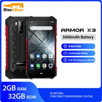 ulefone armor x3 5 5 hd mobile phone ip68 rugged waterproof smartphone android 9 0 quad core 2g 32g telephone 5000mah cellphone