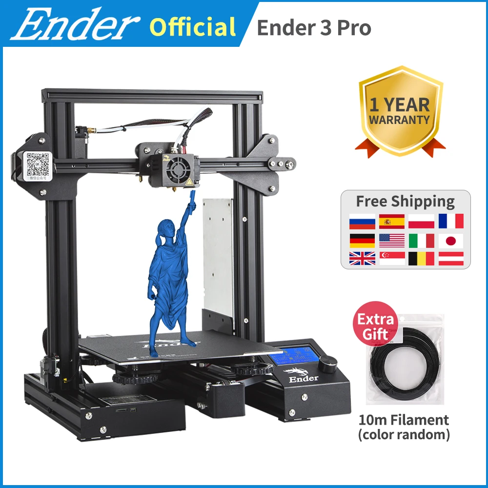 Ender 3 PRO DIY Kit 3D принтер крупный шрифт Размеры 3Pro продолжение печати Мощность 220*220*250