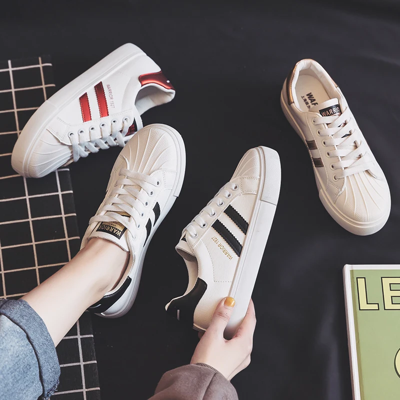 

Skateboarding Shoes for Women Sneakers Fashion Casual Sport Lace-up Shoes Rubber Hard-Wearing Waterproof Walking Shoes PU