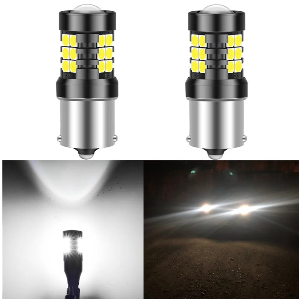 2x Белый 1156 BA15S P21W T15 T16 W16W 3157 T20 7440 светодиодный лампы сигнала поворота светильник